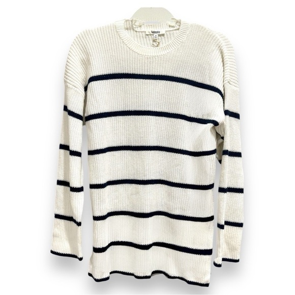 Splendid Parker Drop-Shoulder Stripe Loose Fit Casual Crewneck Sweater Size XS - Picture 10 of 13